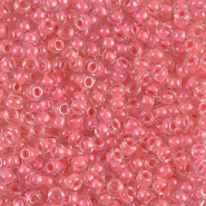 Miyuki seed beads 8/0 - Coral lined crystal 8-204